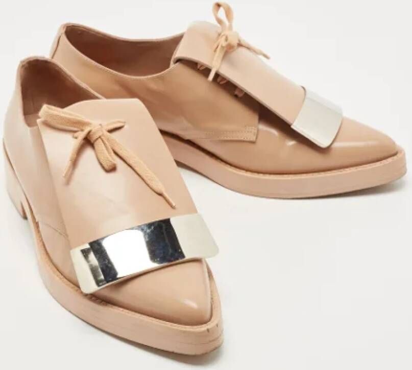 Marni Pre-owned Leather flats Beige Dames