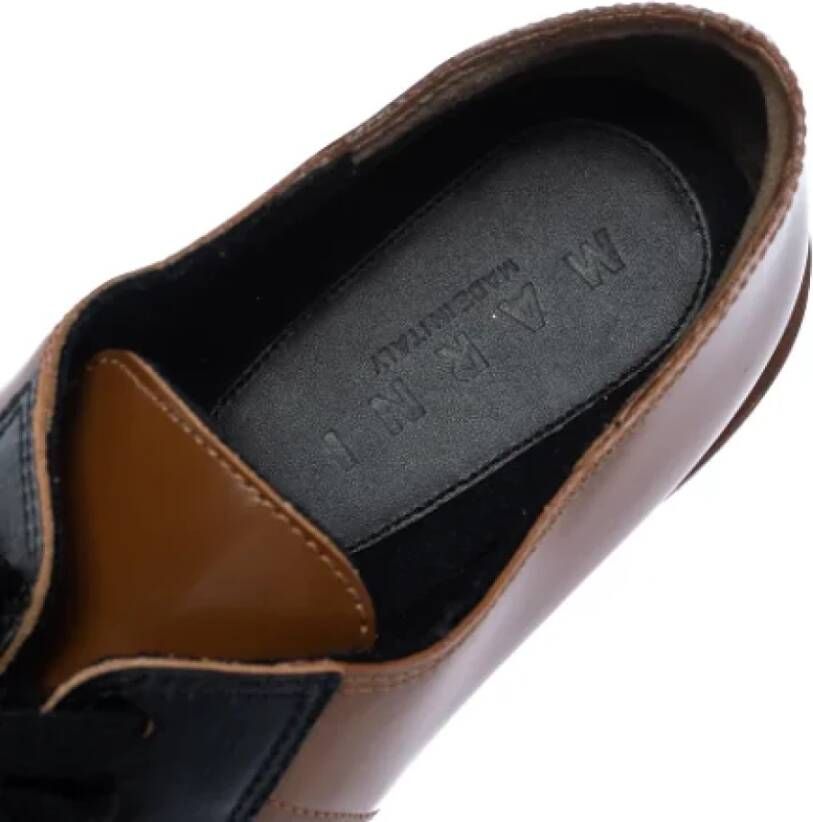 Marni Pre-owned Leather flats Brown Dames