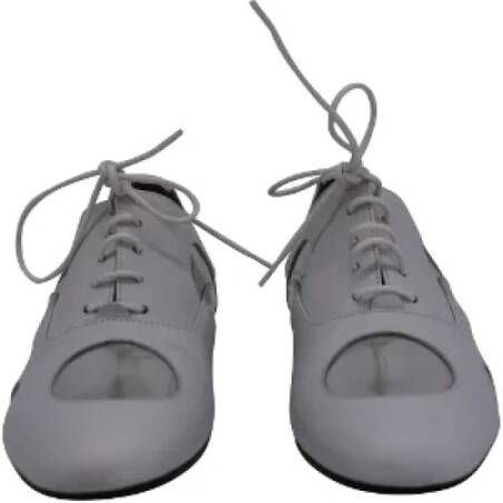 Marni Pre-owned Leather flats Gray Dames