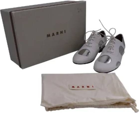 Marni Pre-owned Leather flats White Dames