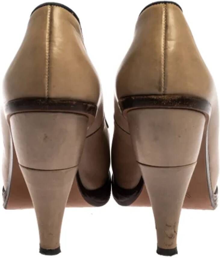 Marni Pre-owned Leather heels Beige Dames