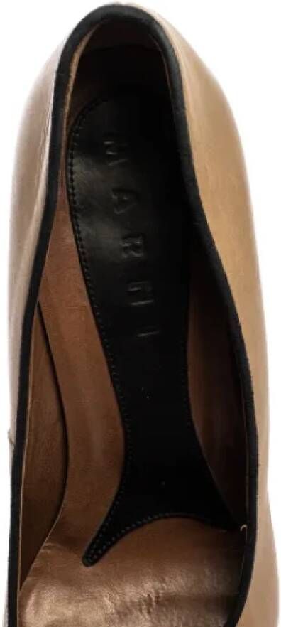 Marni Pre-owned Leather heels Beige Dames