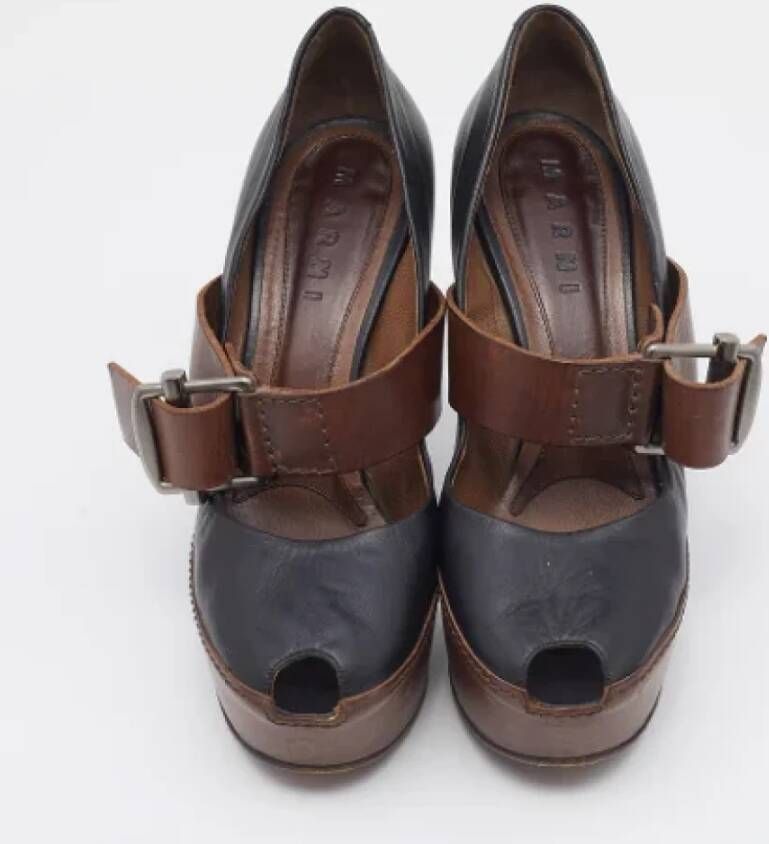 Marni Pre-owned Leather heels Black Dames