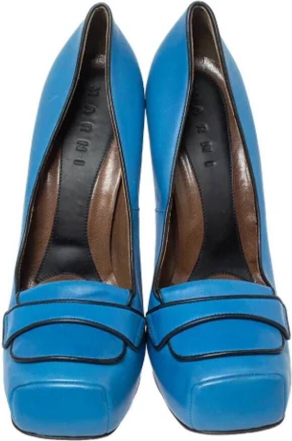 Marni Pre-owned Leather heels Blue Dames