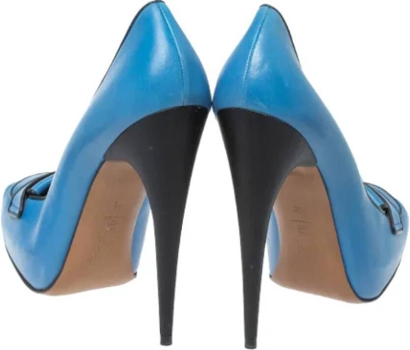 Marni Pre-owned Leather heels Blue Dames