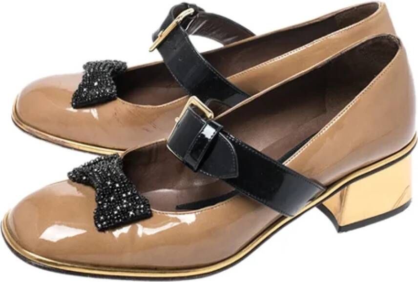 Marni Pre-owned Leather heels Brown Dames