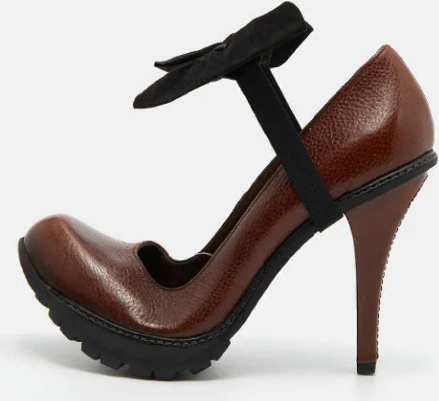 Marni Pre-owned Leather heels Brown Dames