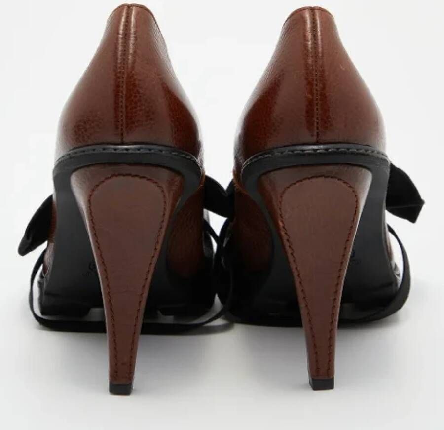 Marni Pre-owned Leather heels Brown Dames