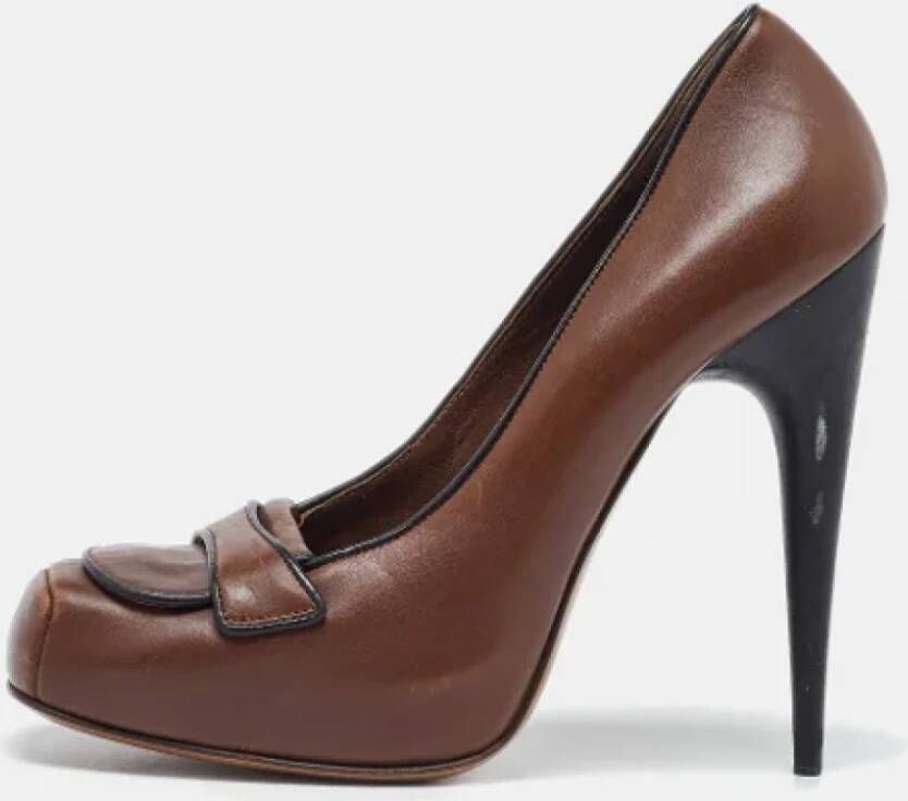 Marni Pre-owned Leather heels Brown Dames