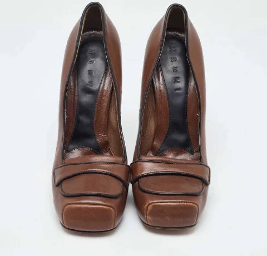 Marni Pre-owned Leather heels Brown Dames