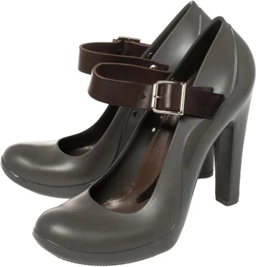 Marni Pre-owned Leather heels Gray Dames