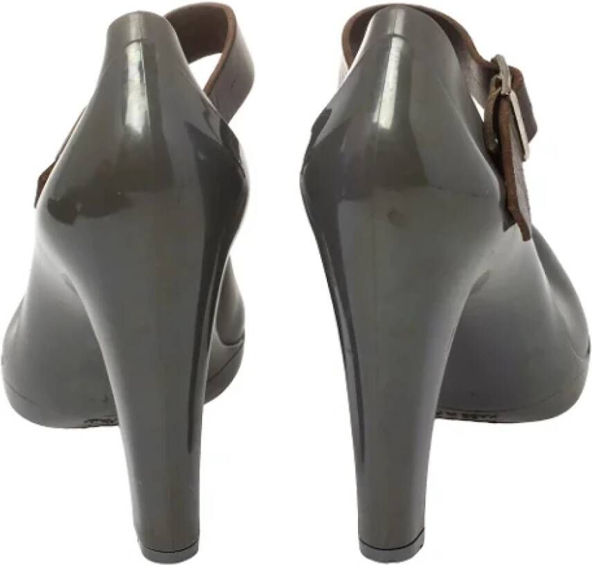 Marni Pre-owned Leather heels Gray Dames