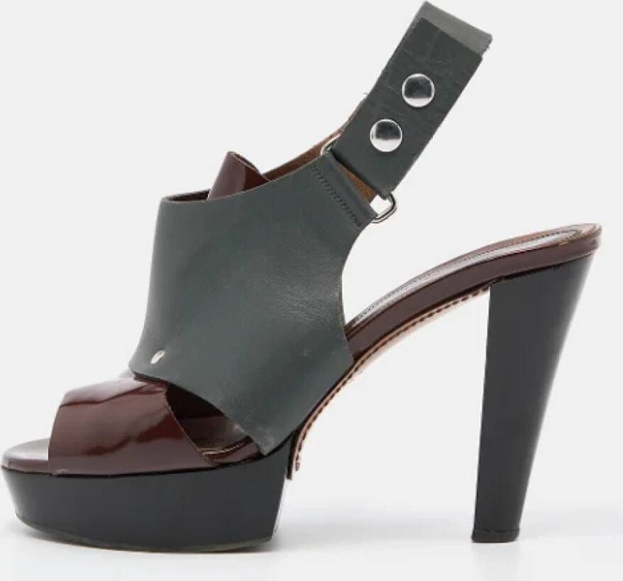 Marni Pre-owned Leather heels Gray Dames