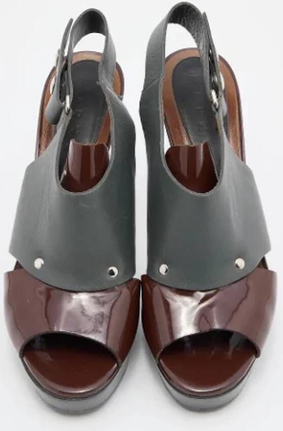 Marni Pre-owned Leather heels Gray Dames