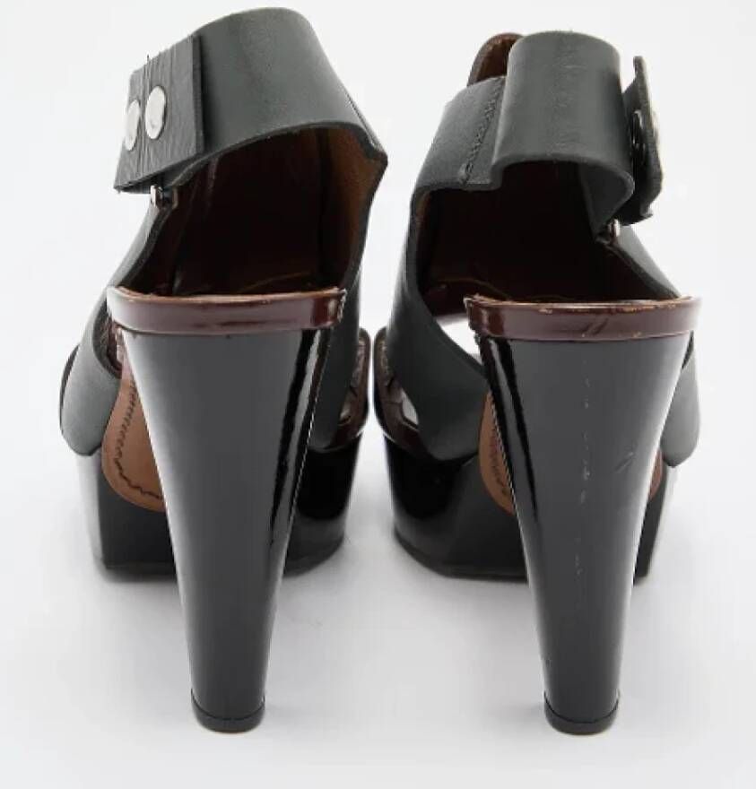 Marni Pre-owned Leather heels Gray Dames