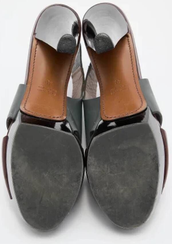 Marni Pre-owned Leather heels Gray Dames