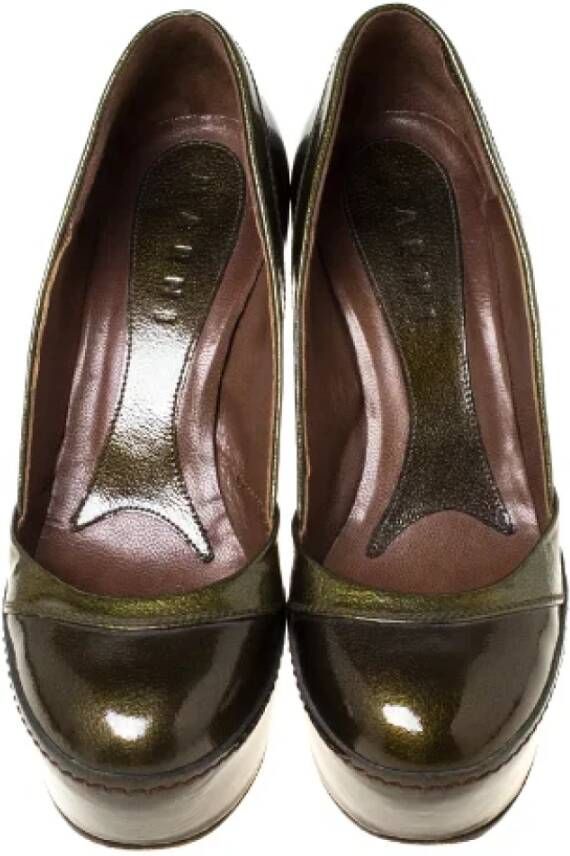 Marni Pre-owned Leather heels Green Dames