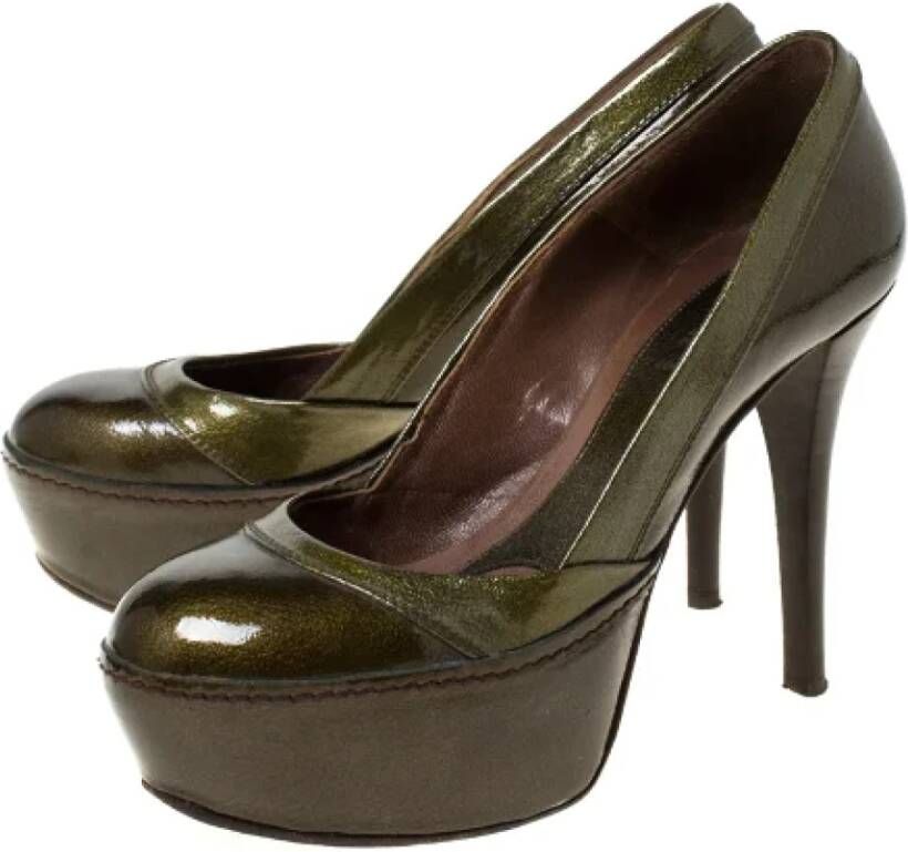 Marni Pre-owned Leather heels Green Dames