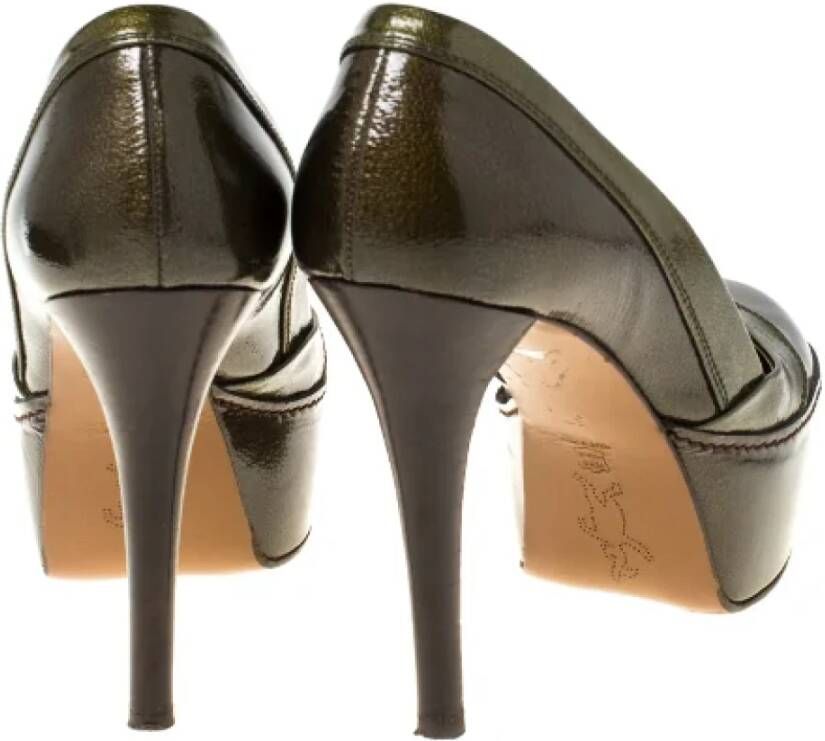 Marni Pre-owned Leather heels Green Dames