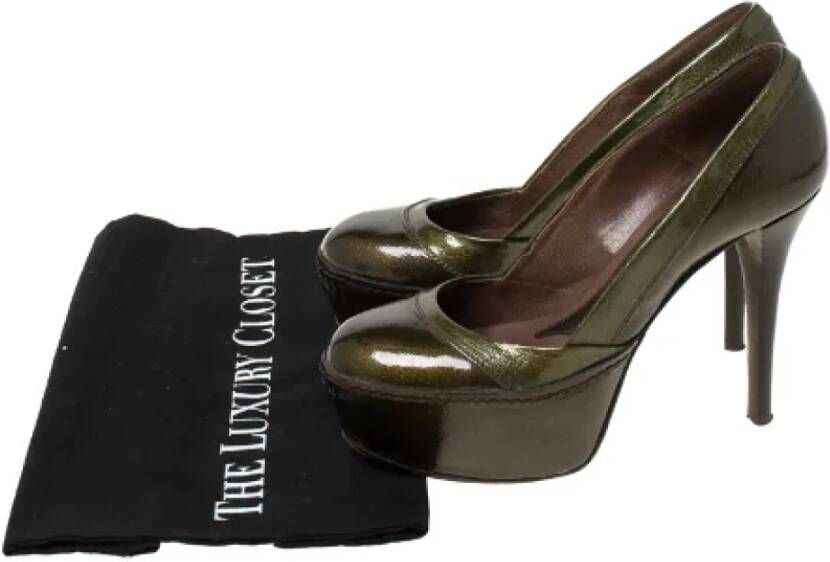 Marni Pre-owned Leather heels Green Dames