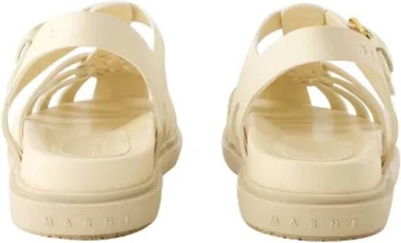Marni Pre-owned Leather sandals Beige Dames