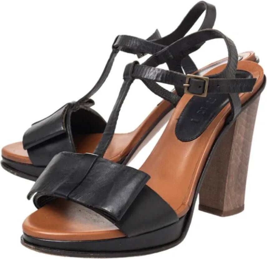 Marni Pre-owned Leather sandals Black Dames