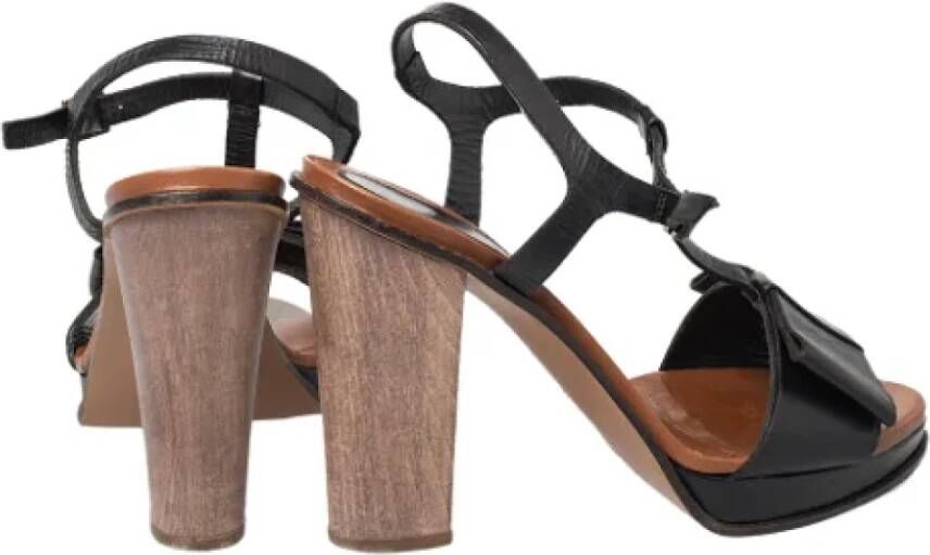 Marni Pre-owned Leather sandals Black Dames