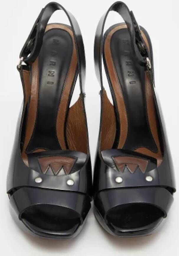 Marni Pre-owned Leather sandals Black Dames