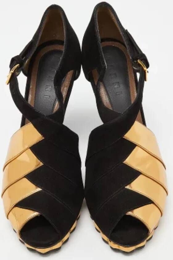 Marni Pre-owned Leather sandals Black Dames