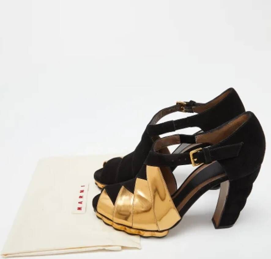 Marni Pre-owned Leather sandals Black Dames