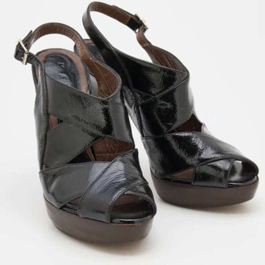 Marni Pre-owned Leather sandals Black Dames