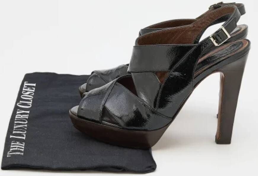 Marni Pre-owned Leather sandals Black Dames