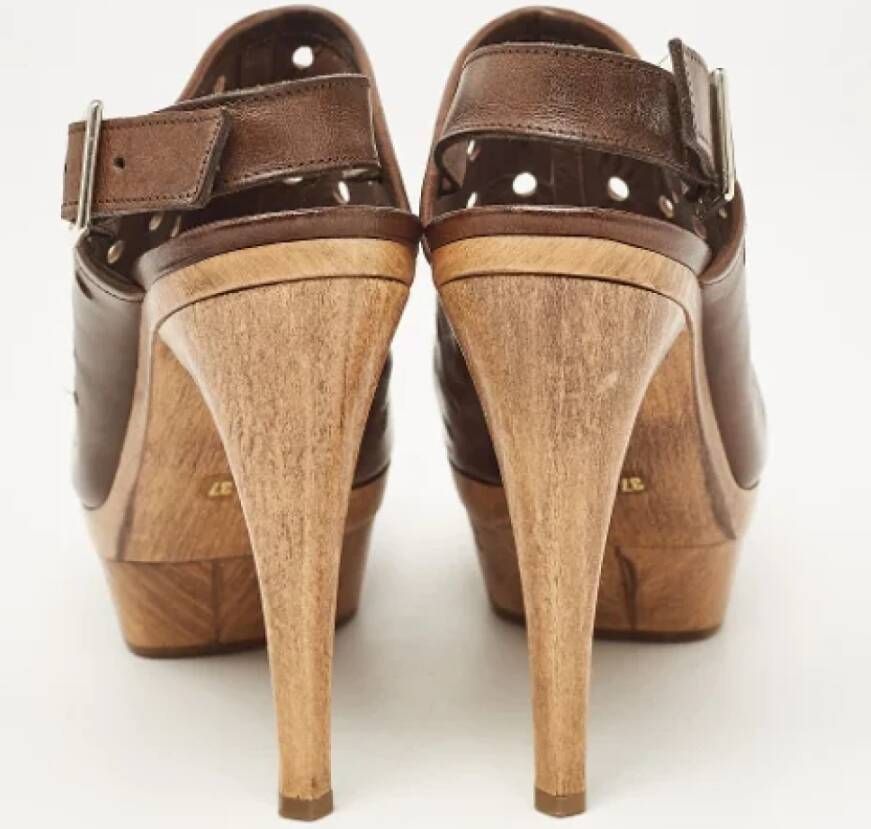 Marni Pre-owned Leather sandals Brown Dames