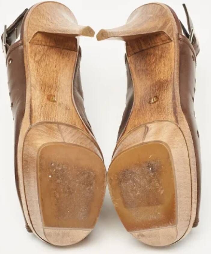 Marni Pre-owned Leather sandals Brown Dames