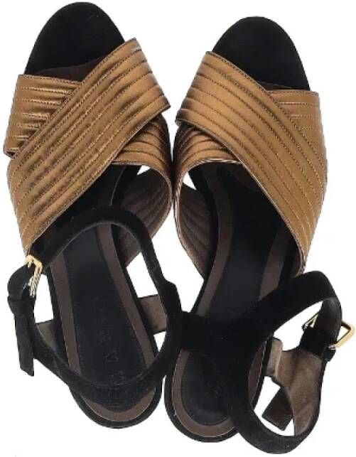 Marni Pre-owned Leather sandals Gray Dames