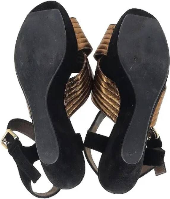 Marni Pre-owned Leather sandals Gray Dames