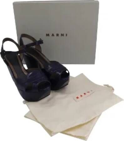 Marni Pre-owned Leather sandals Purple Dames