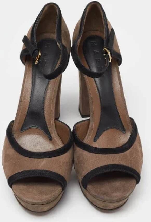Marni Pre-owned Nylon sandals Brown Dames