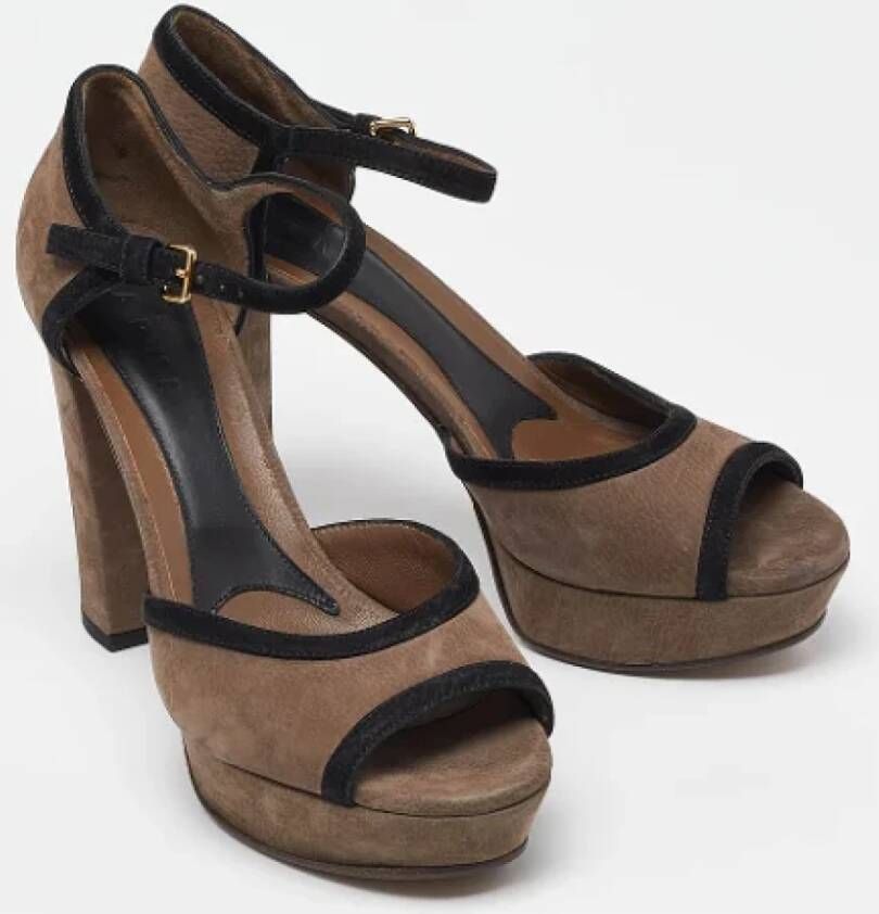 Marni Pre-owned Nylon sandals Brown Dames