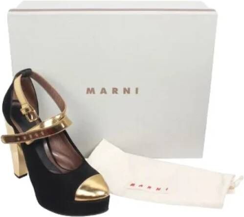 Marni Pre-owned Suede heels Black Dames