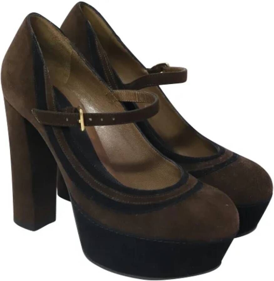 Marni Pre-owned Suede heels Brown Dames