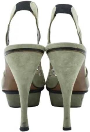 Marni Pre-owned Suede heels Green Dames