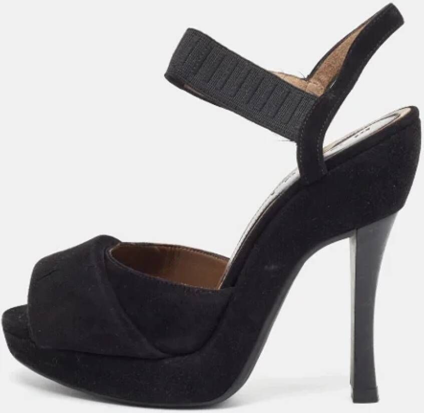 Marni Pre-owned Suede sandals Black Dames