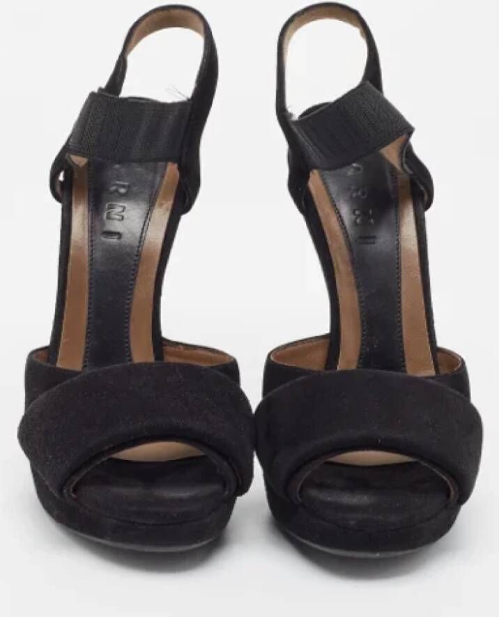 Marni Pre-owned Suede sandals Black Dames