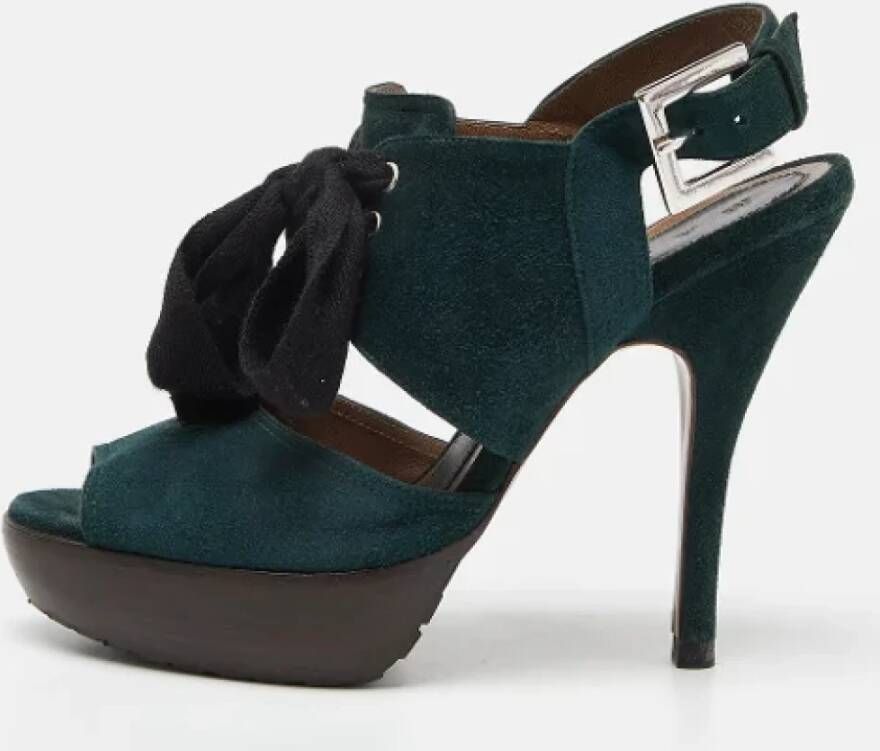 Marni Pre-owned Suede sandals Green Dames