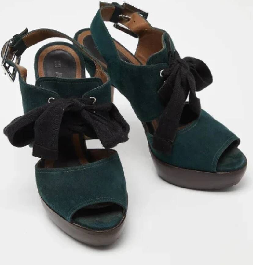 Marni Pre-owned Suede sandals Green Dames