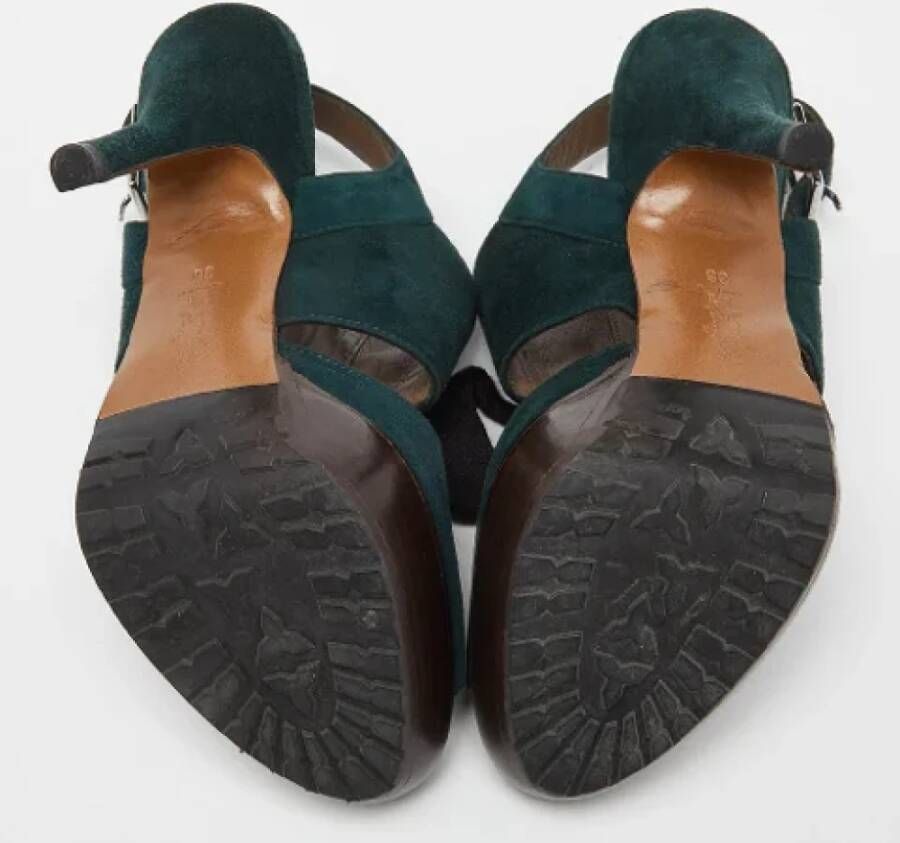 Marni Pre-owned Suede sandals Green Dames