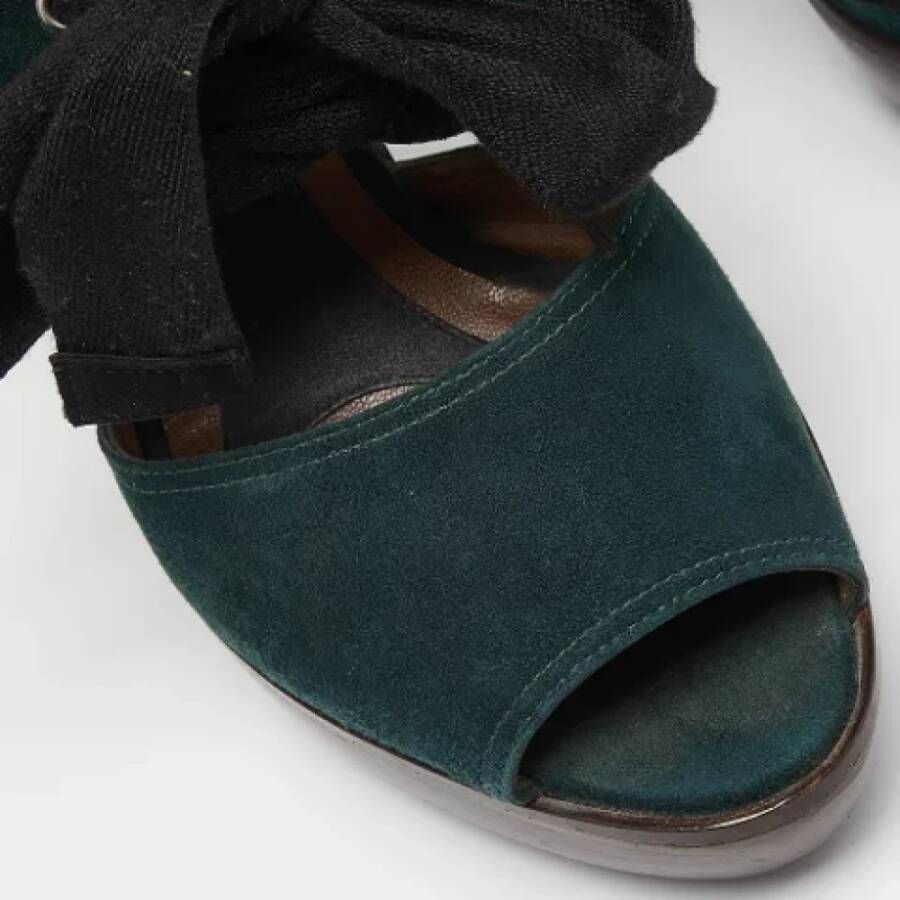 Marni Pre-owned Suede sandals Green Dames