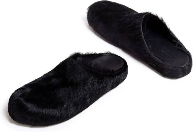 Marni Raffia Instappers Ronde Neus Ontwerp Black Heren