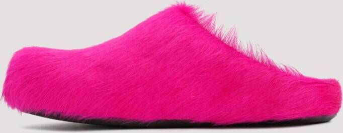 Marni Roze & Paarse Sandalen Fluffy Leer Pink Dames